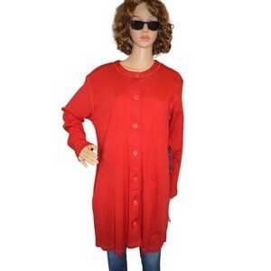 Deadstock Vintage y2k Liz Claiborne Red Sweater Dress New Women Size XL Holiday